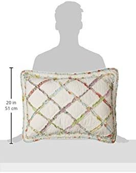 Ruffled Garden Ruffle Trellis Quilted Standard Pillow Sham