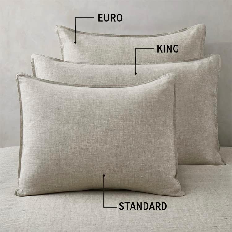 100% Linen King Pillow Shams Set of 2