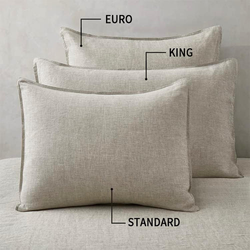 100% Linen King Pillow Shams Set of 2