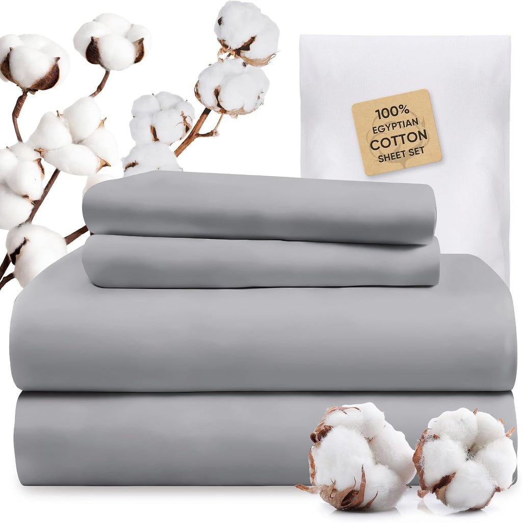 Gray 1200TC Egyptian Cotton Queen Sheets