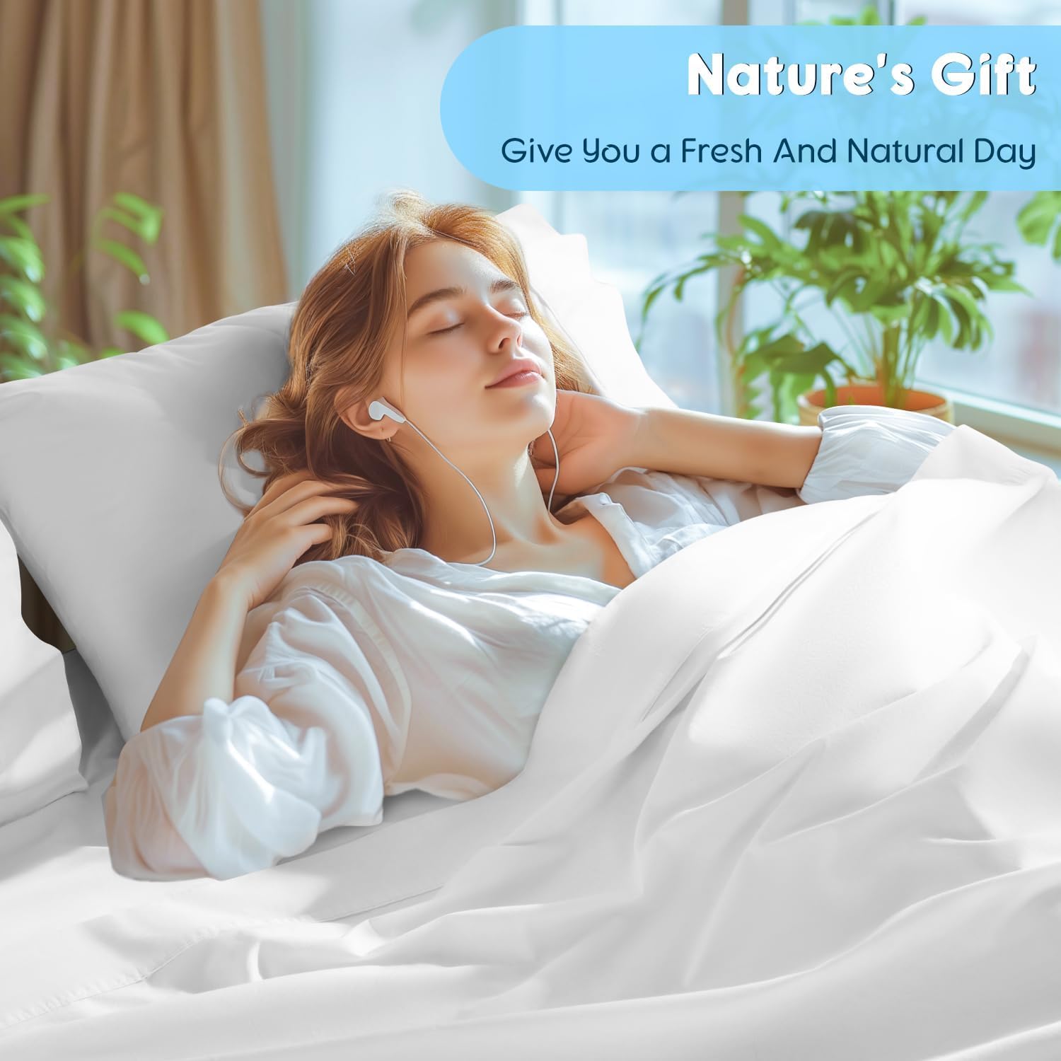 White 1000TC Egyptian Cotton Queen Sheets