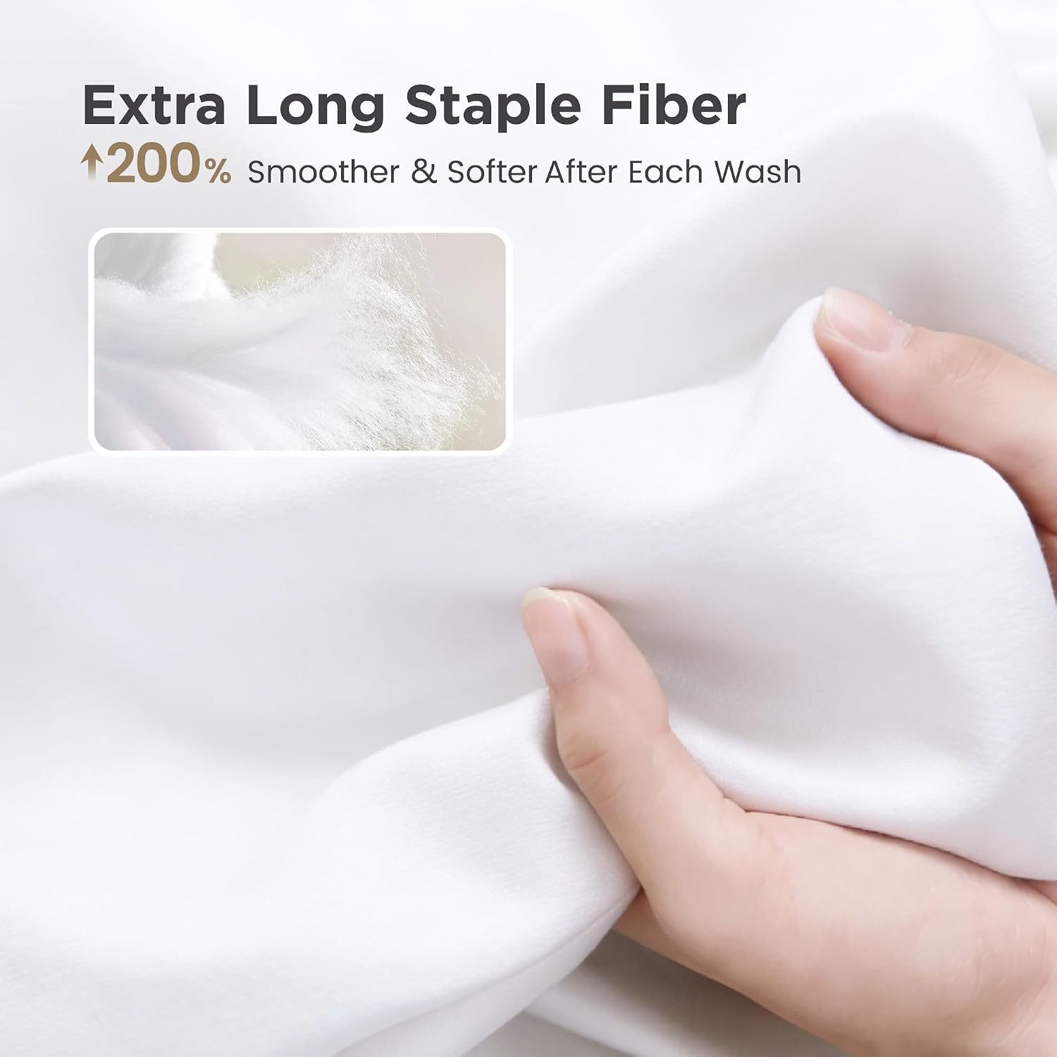 White 1000TC Egyptian Cotton Queen Sheets