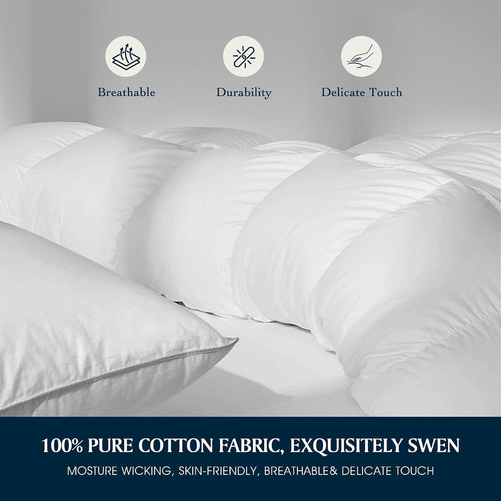 White All Season Goose Down Queen Comforter Insert