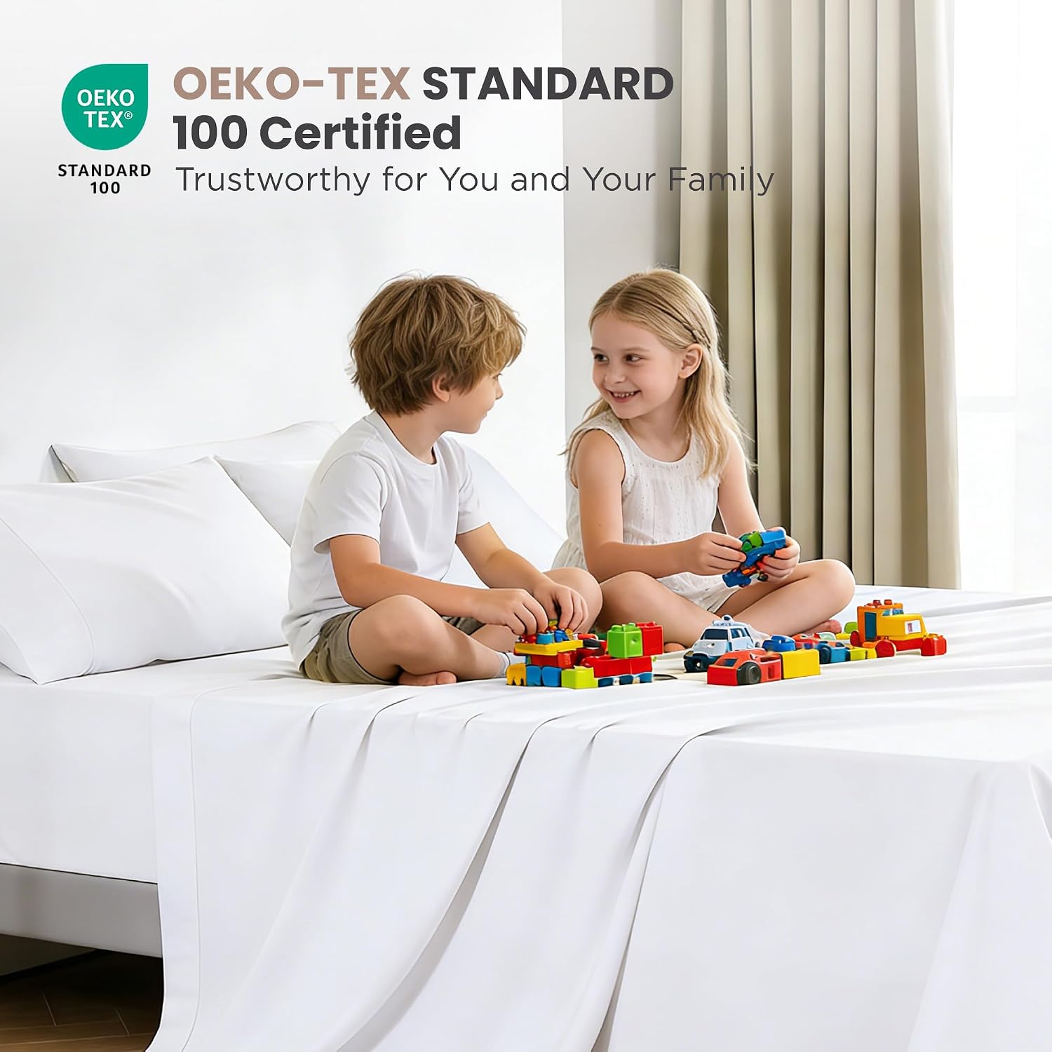 White 1000TC Egyptian Cotton Queen Sheets