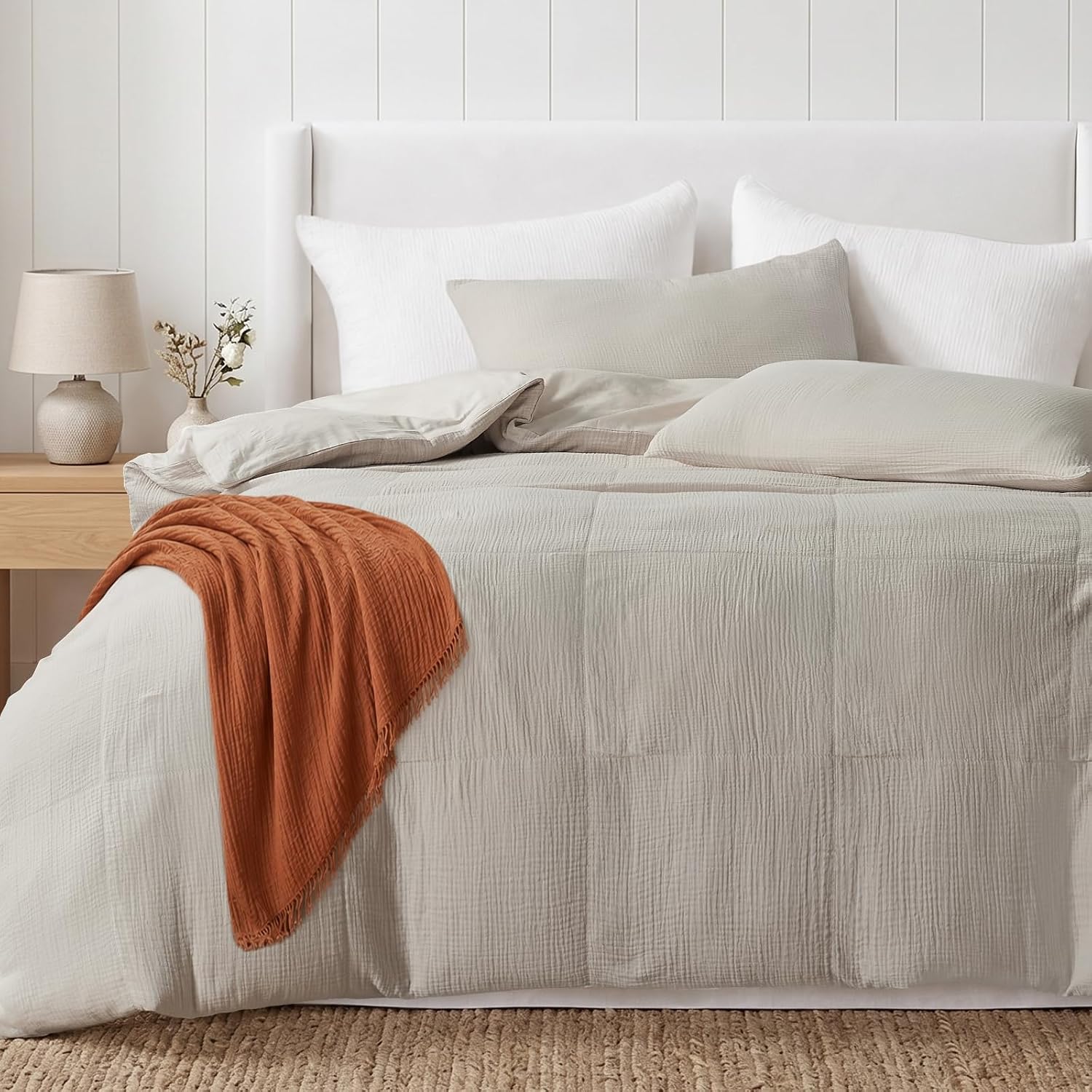 Linen Muslin Gauze King Duvet Set