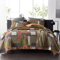 Brown Bohemian King Cotton Quilt Set