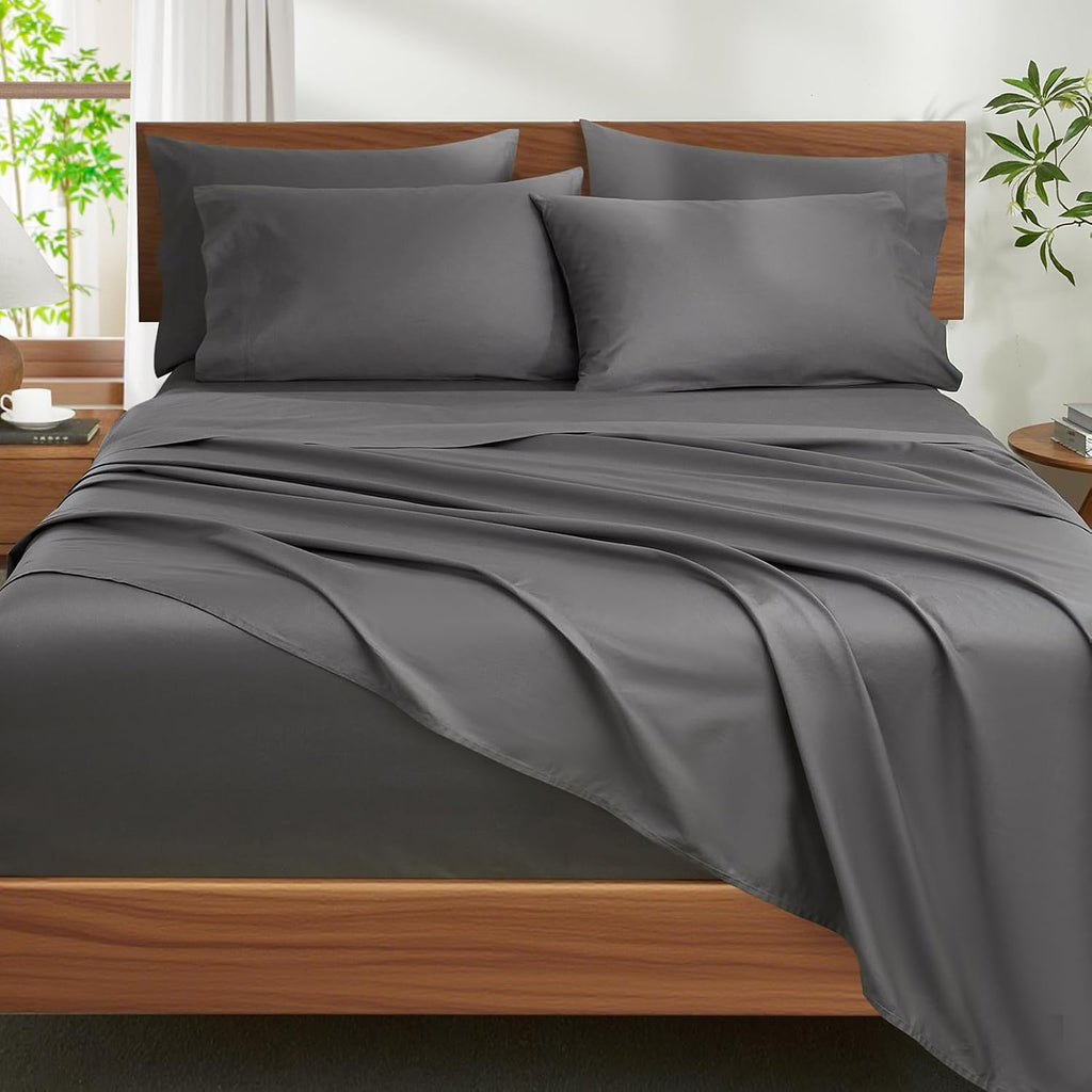 Grey 1200TC Egyptian Cotton Queen Sheets