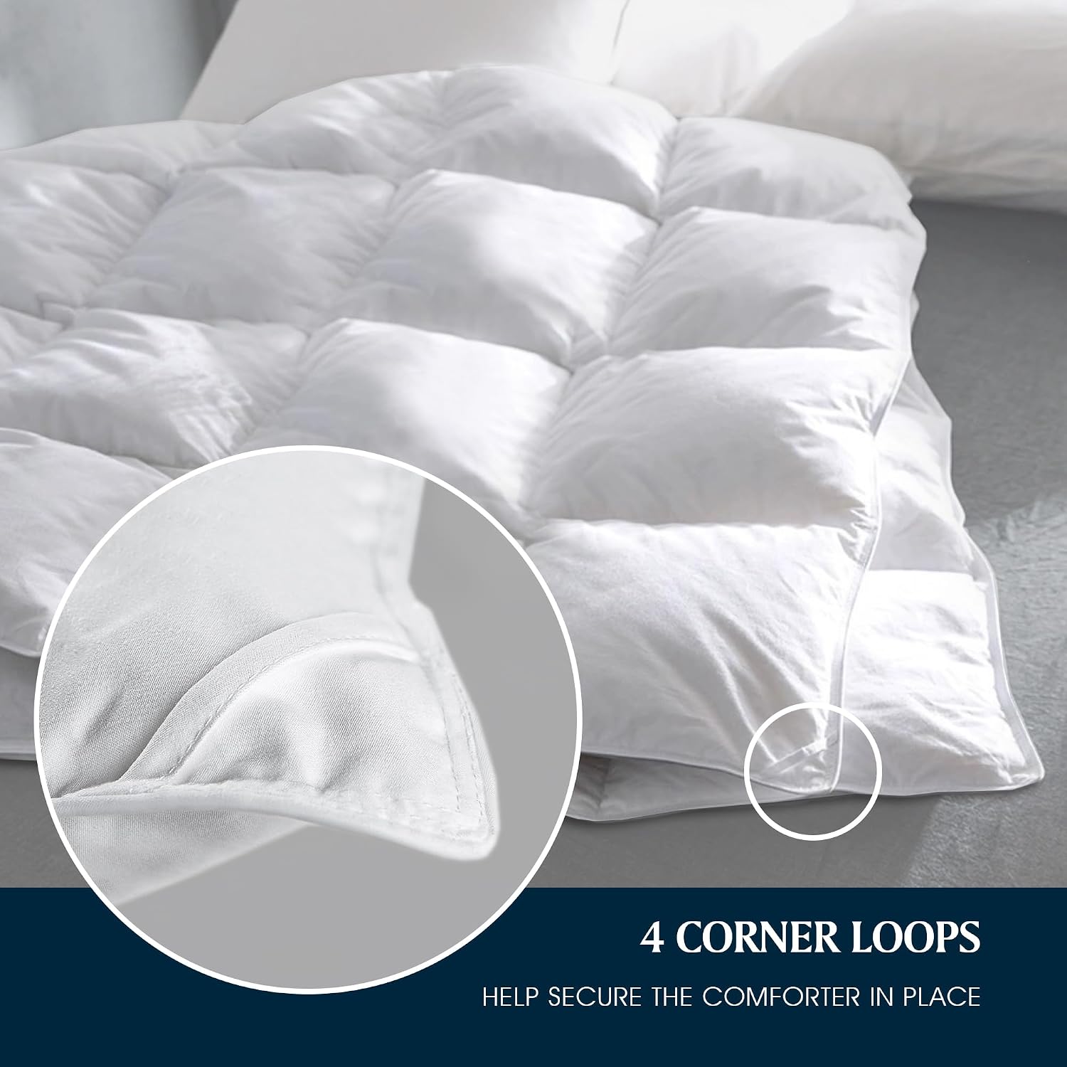 White All Season Goose Down Queen Comforter Insert
