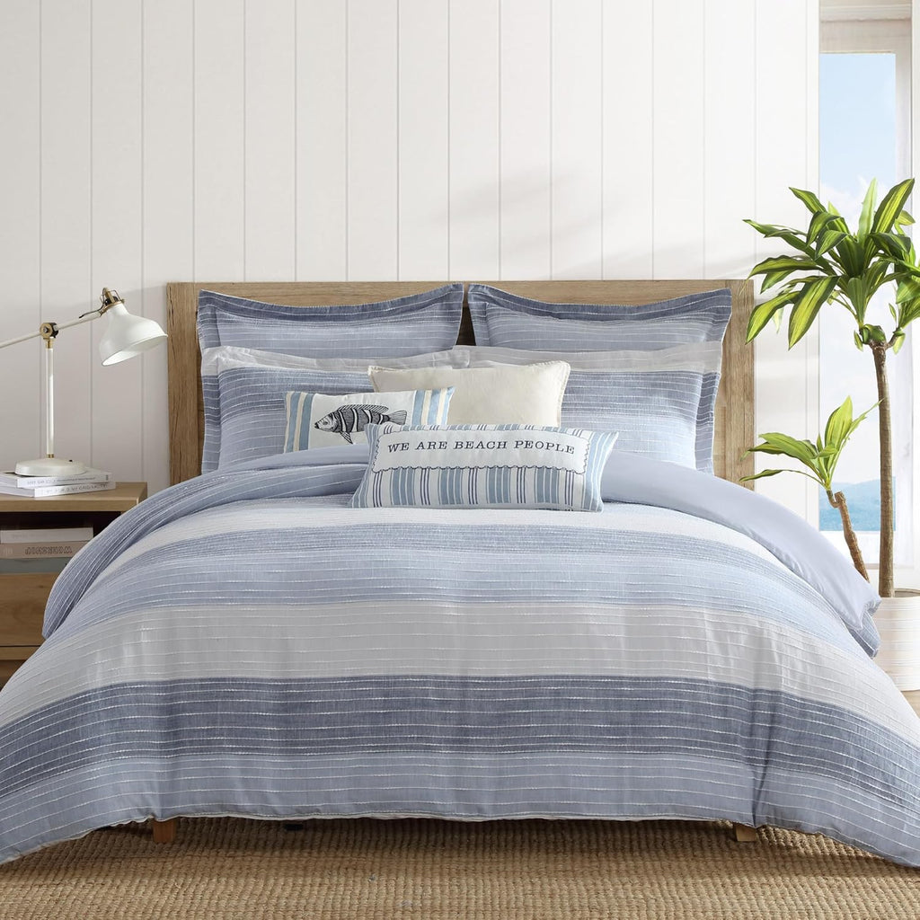 Sand Stripes Jacquard Queen Duvet Set