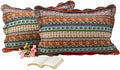 Boho Striped Quilted Standard Pillow Shams Set of 2