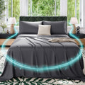 Dark Grey Silver Bamboo Queen Sheet Set