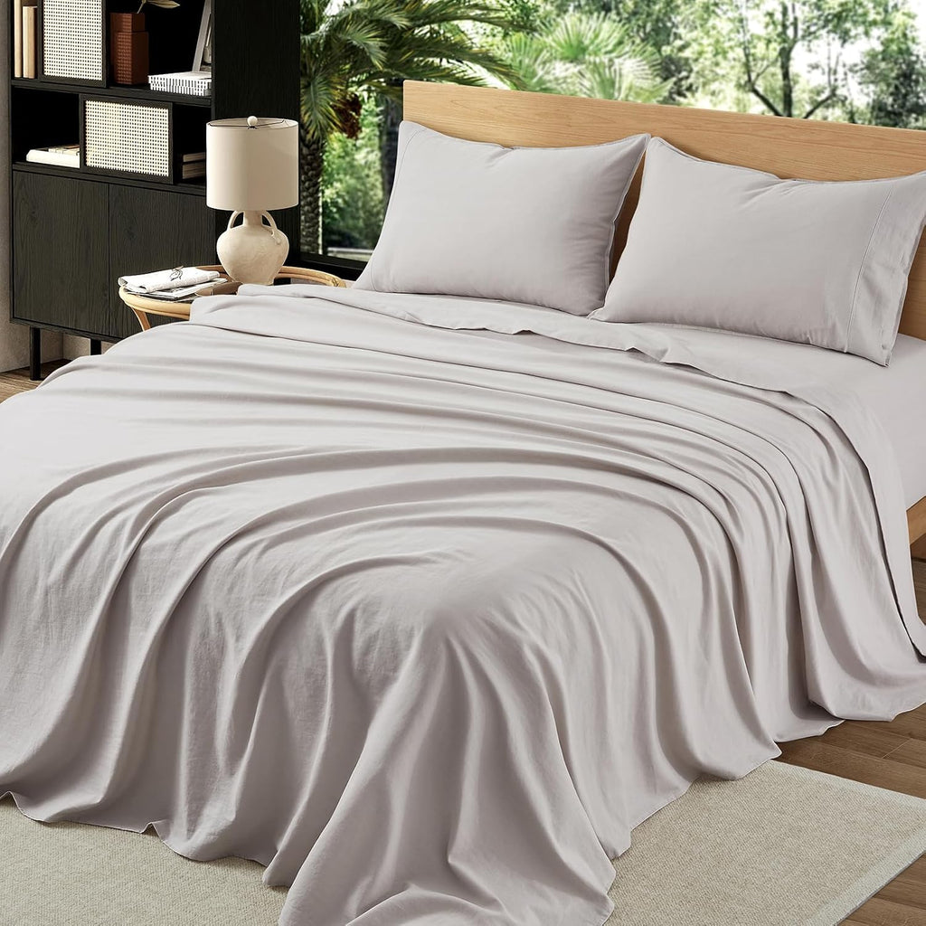 Organic French Linen Queen Sheet Set