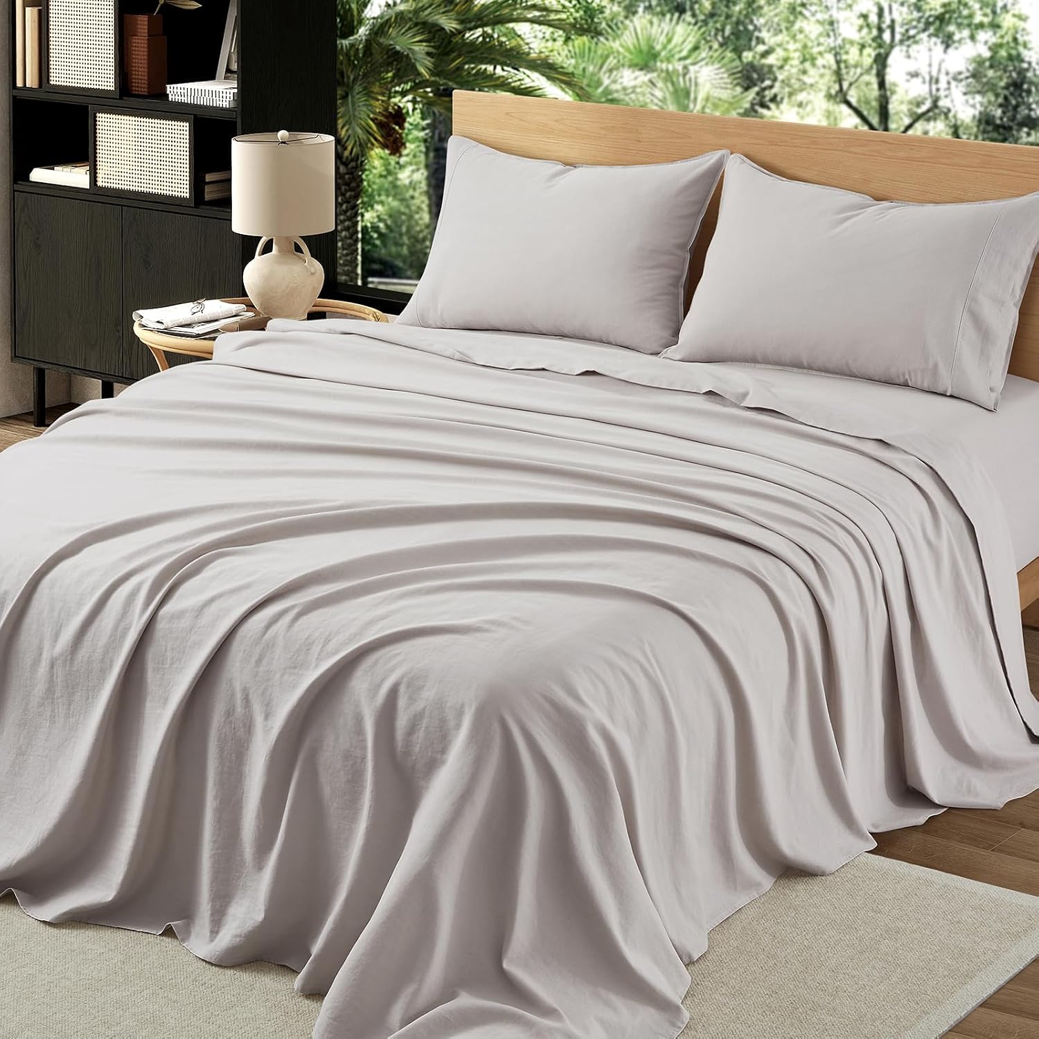 Organic French Linen Queen Sheet Set