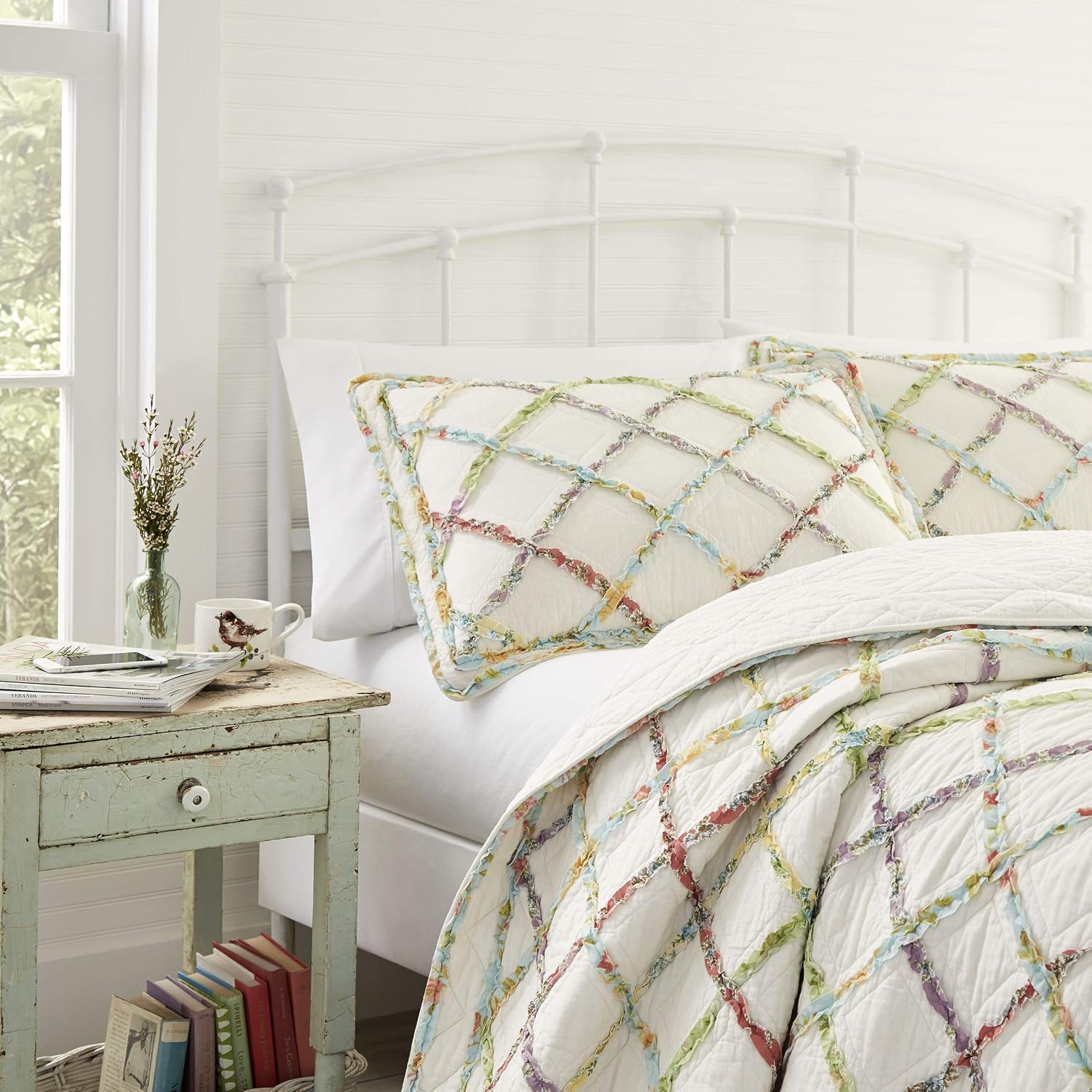 Ruffle Garden Farmhouse Queen Quilt