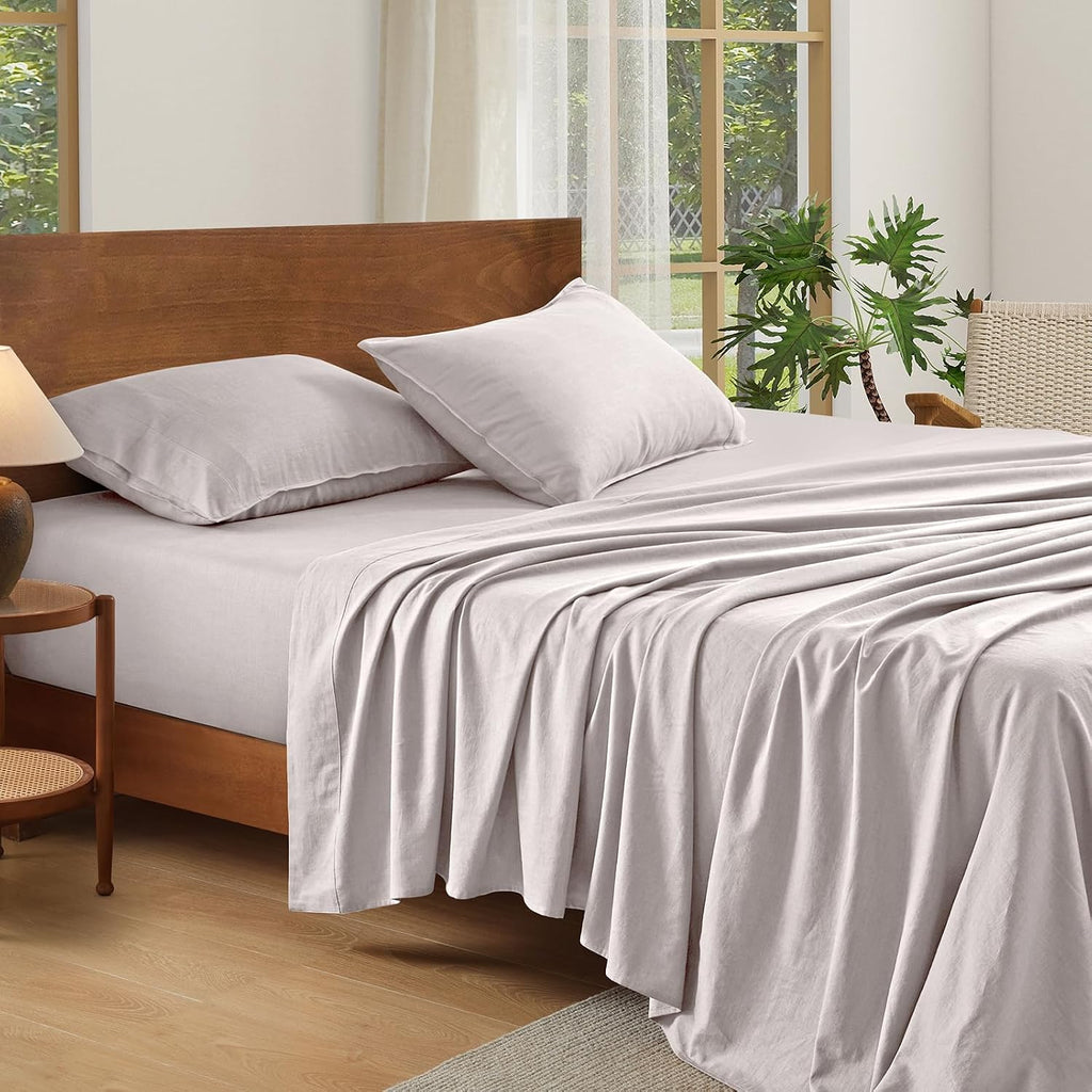 Natural Linen Queen 4-Piece Linen Sheets