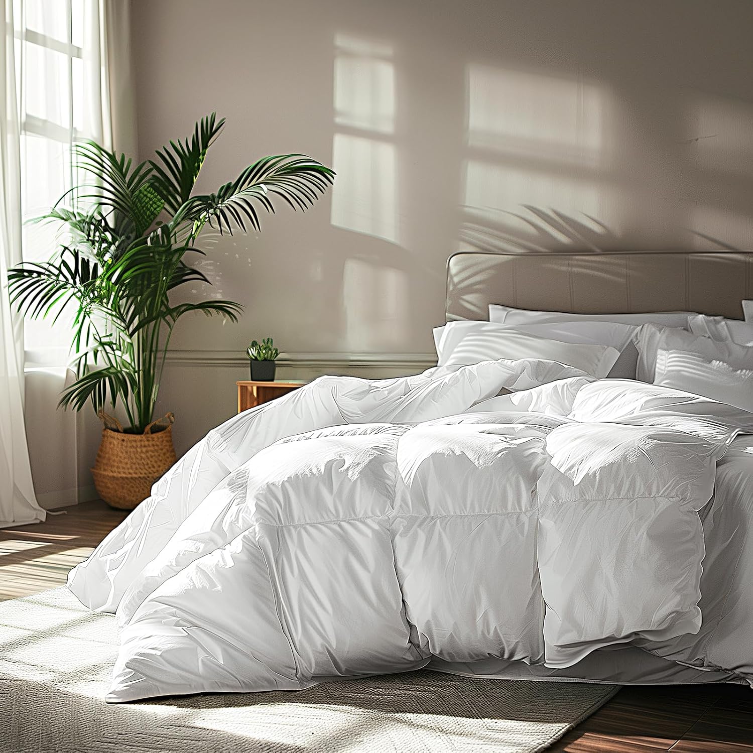 White All Season Goose Down Queen Comforter Insert