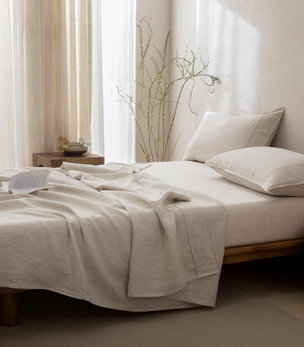 Natural Linen Full 4-Piece Sheet Set