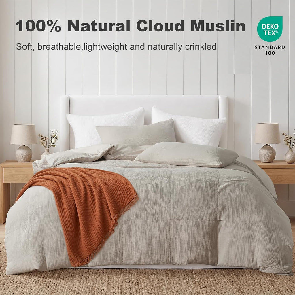 Linen Muslin Gauze King Duvet Set