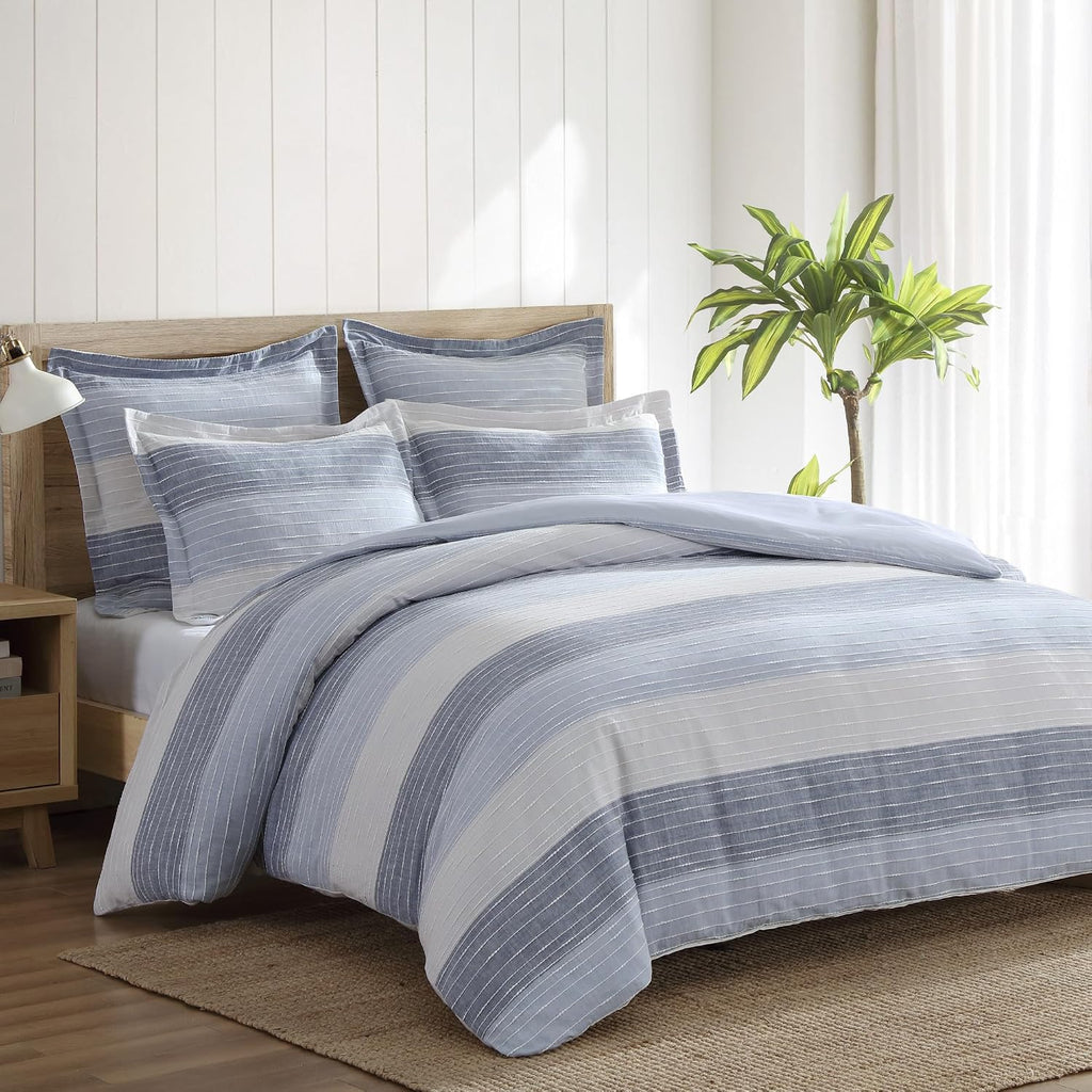 Sand Stripes Jacquard Queen Duvet Set