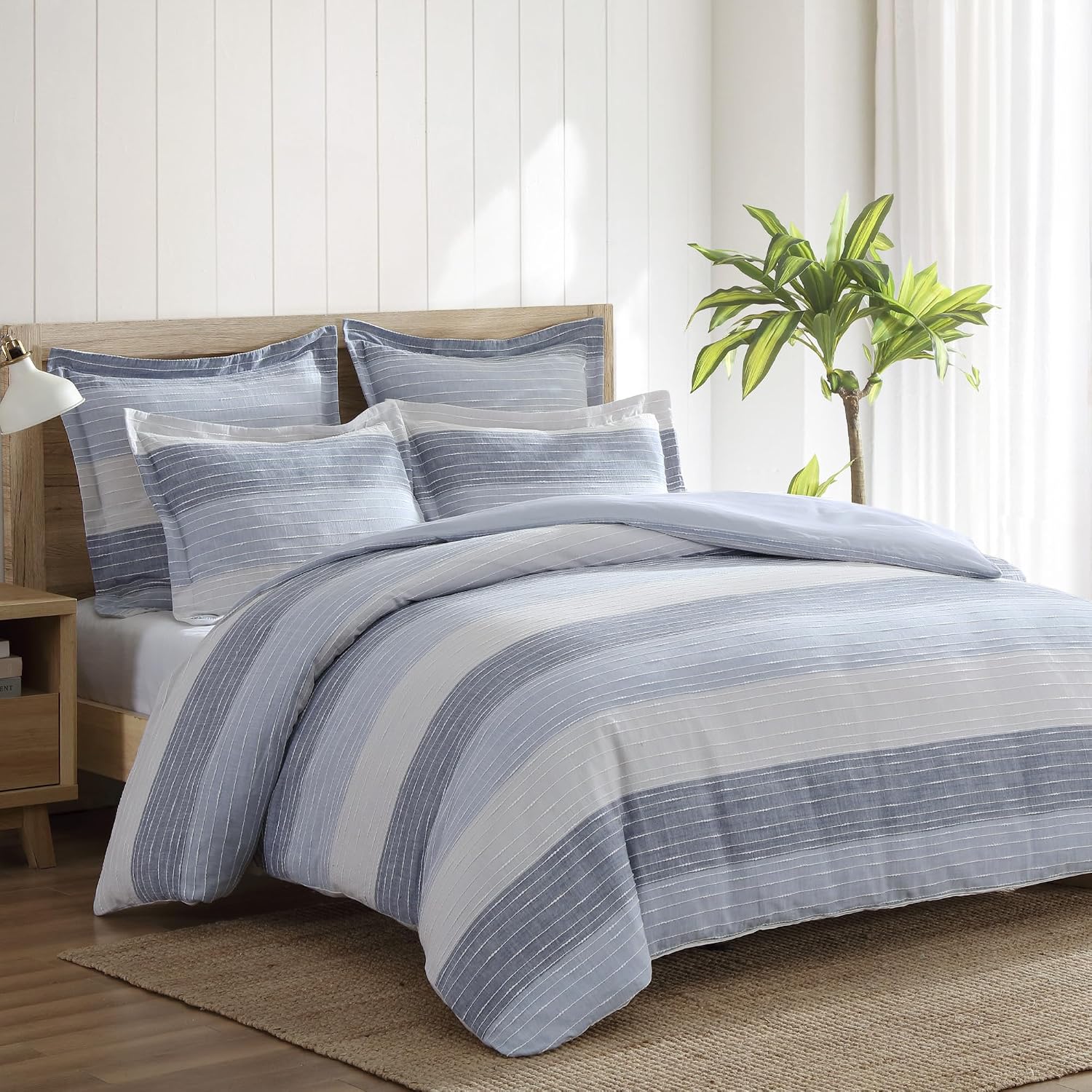 Sand Stripes Jacquard Queen Duvet Set