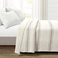 Gray Stripe Cotton Queen Quilt