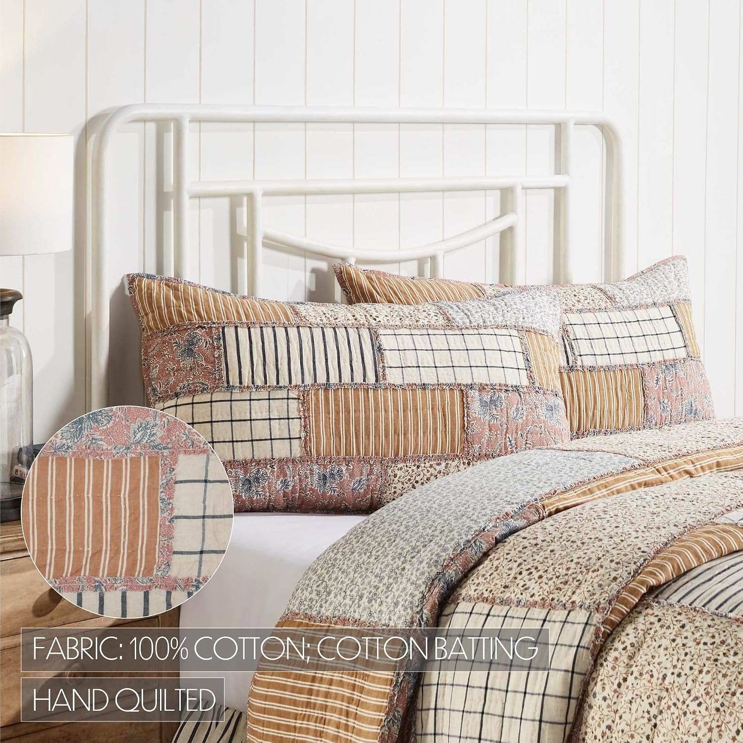 Kaila Vintage Farmhouse Patchwork King Pillow Sham