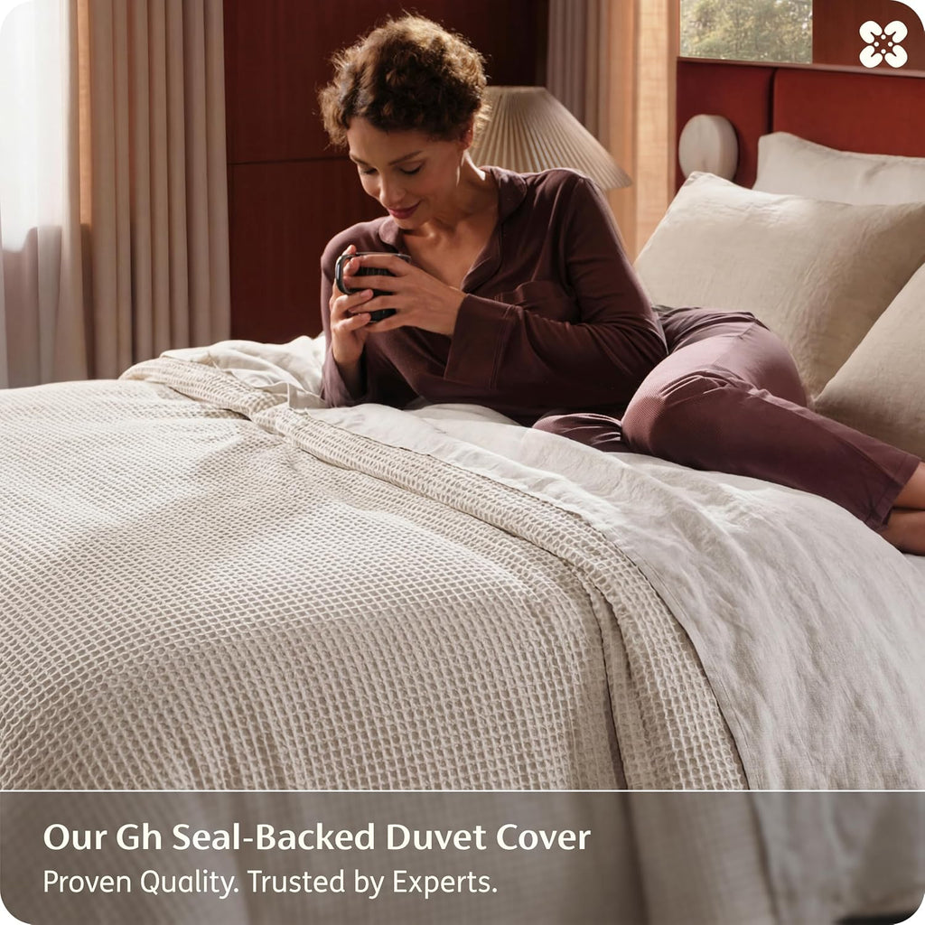 Waffle Weave Cotton Queen Duvet Cover