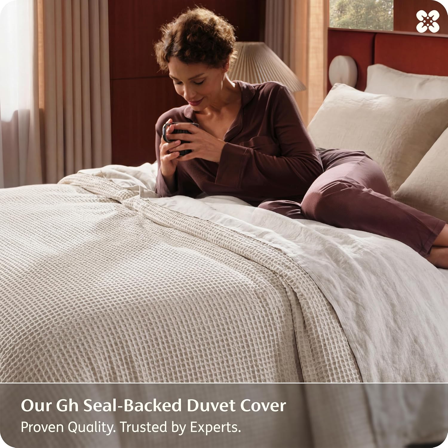 Waffle Weave Cotton Queen Duvet Cover