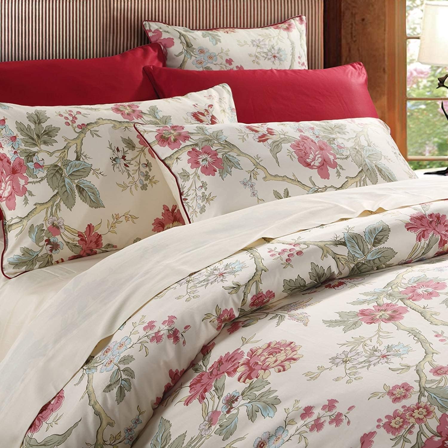 Chinoiserie Peony Queen Cotton Duvet Set