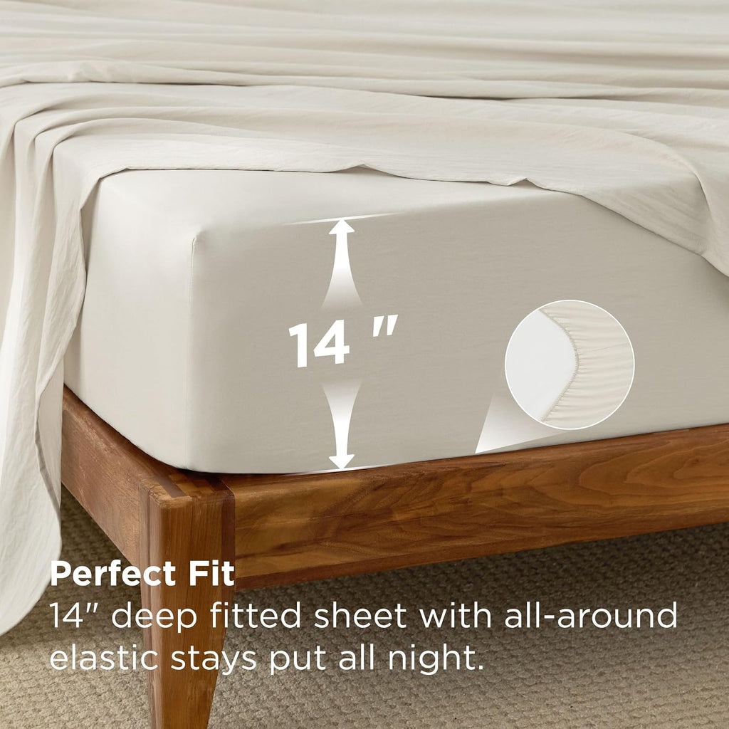 Beige Queen 7-Piece Marshmallow Bedding Set