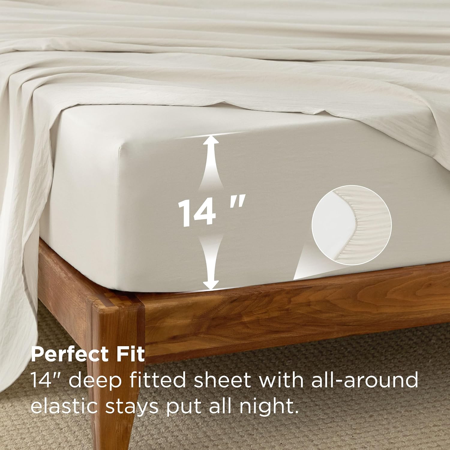 Beige Queen 7-Piece Marshmallow Bedding Set