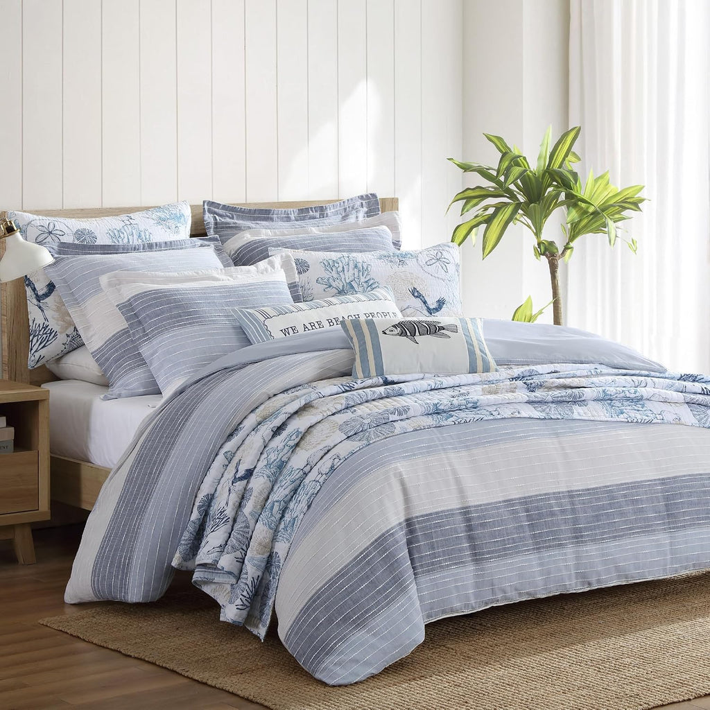 Sand Stripes Jacquard Queen Duvet Set
