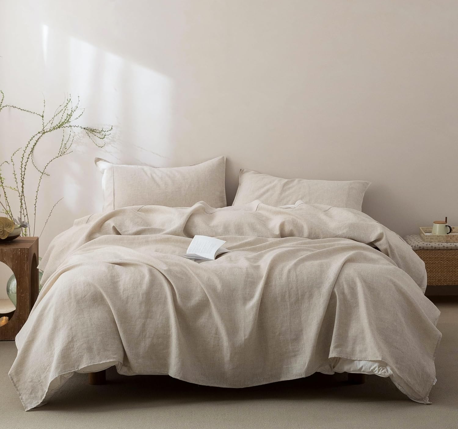 Natural Linen Full 4-Piece Sheet Set