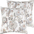 Grey Taupe Blush Cream Plaid Ophelia Euro Pillow Shams Set of 2