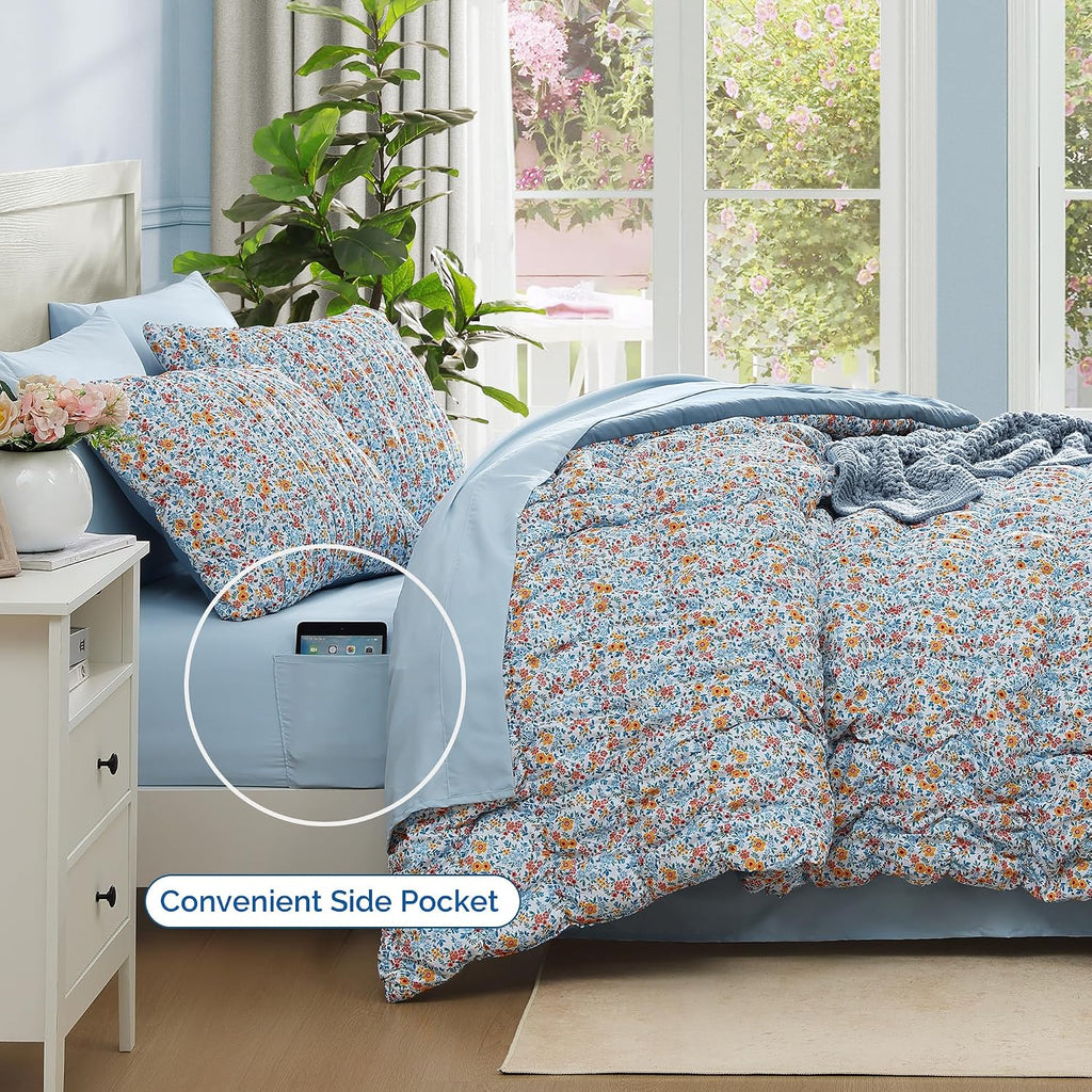 Marigold Floral Full 7-Piece Bedding Set