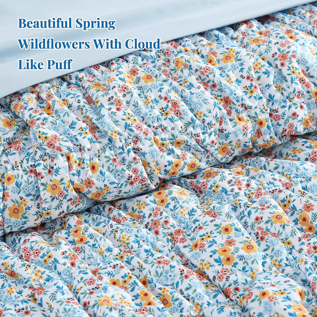 Marigold Floral Full 7-Piece Bedding Set