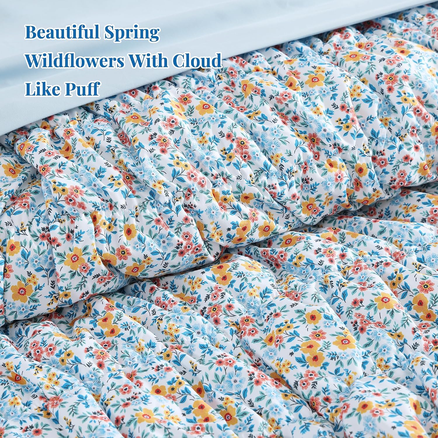Marigold Floral Full 7-Piece Bedding Set