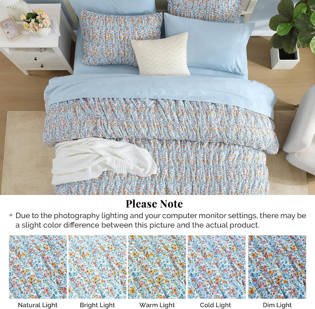 Marigold Floral Full 7-Piece Bedding Set