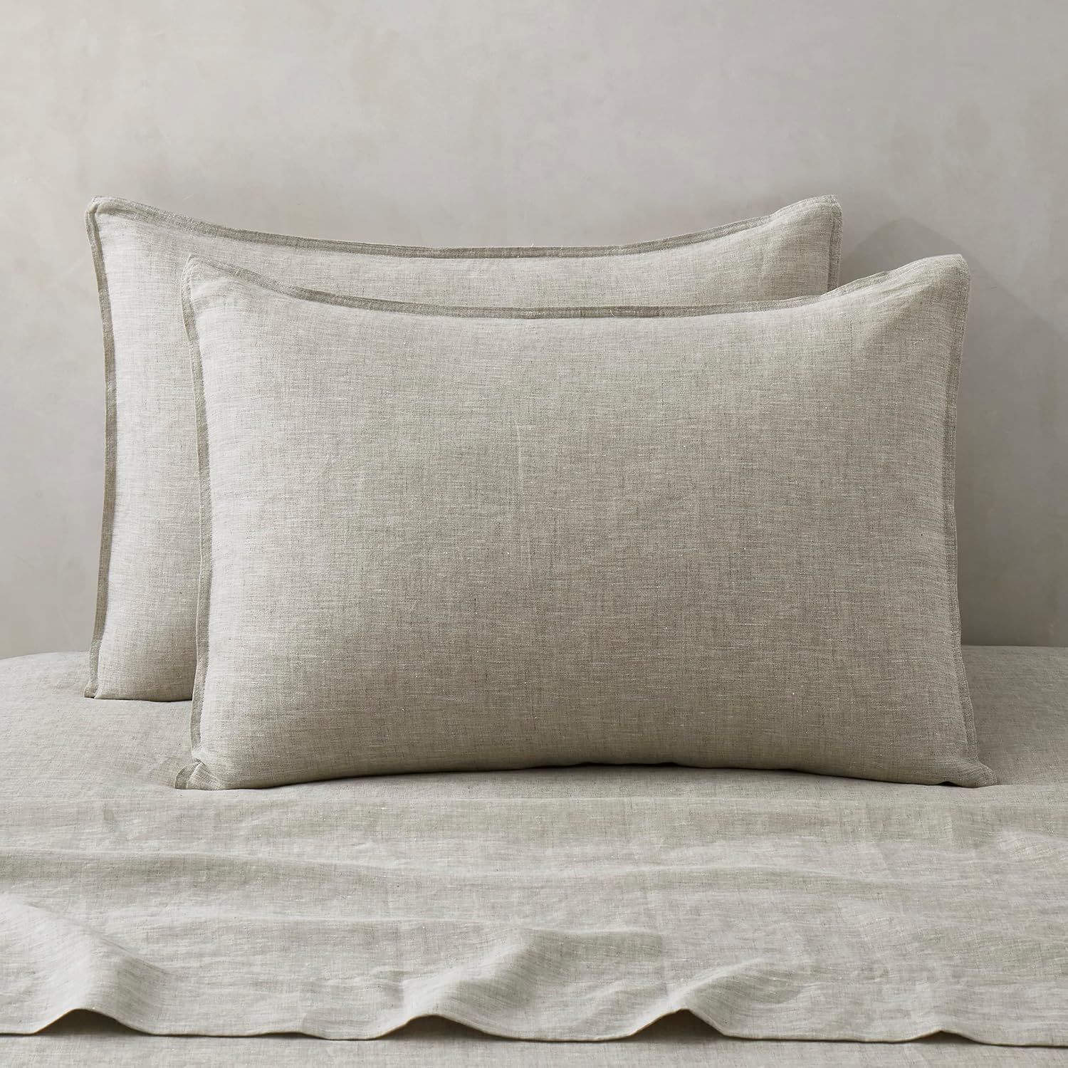 100% Linen King Pillow Shams Set of 2