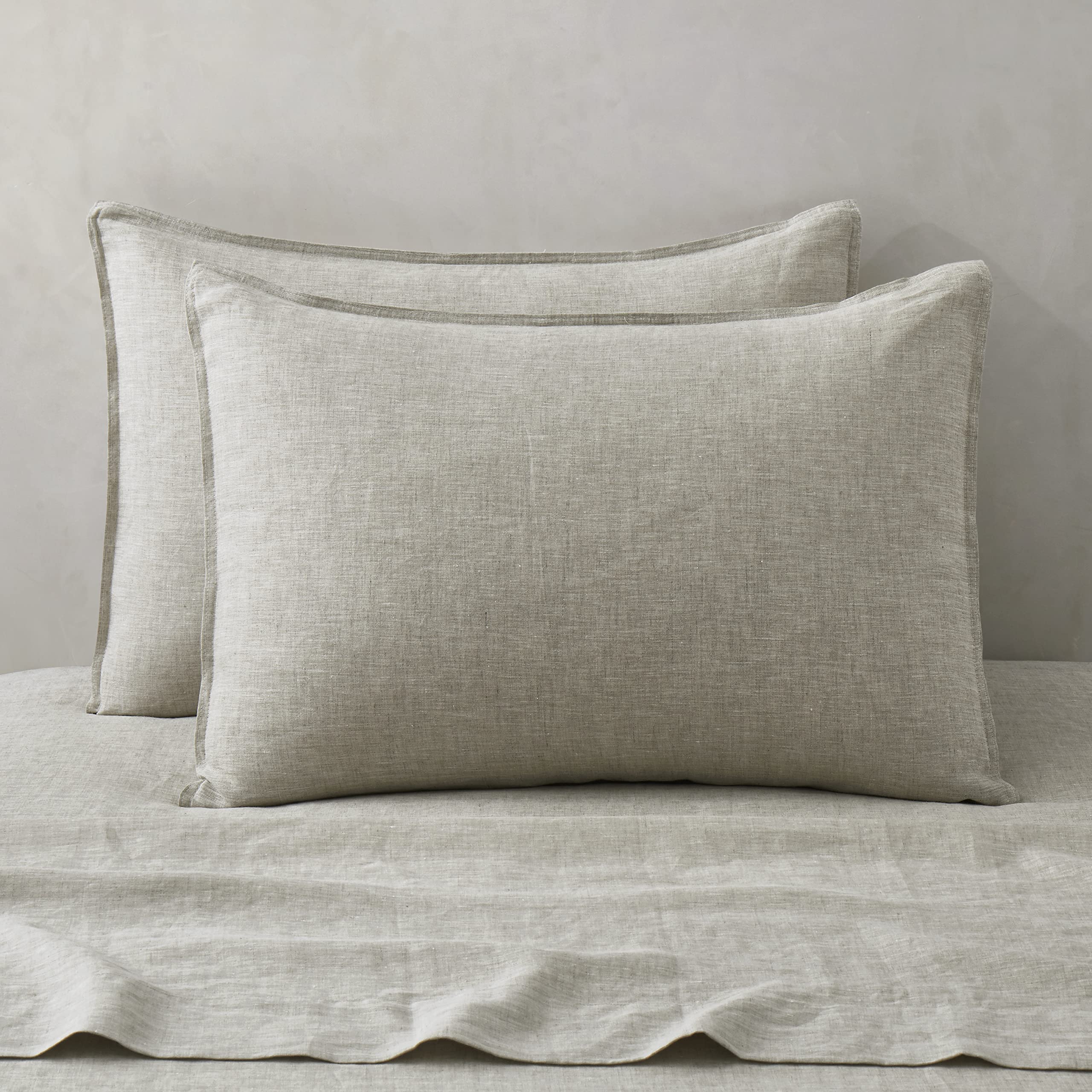 100% Linen King Pillow Shams Set of 2