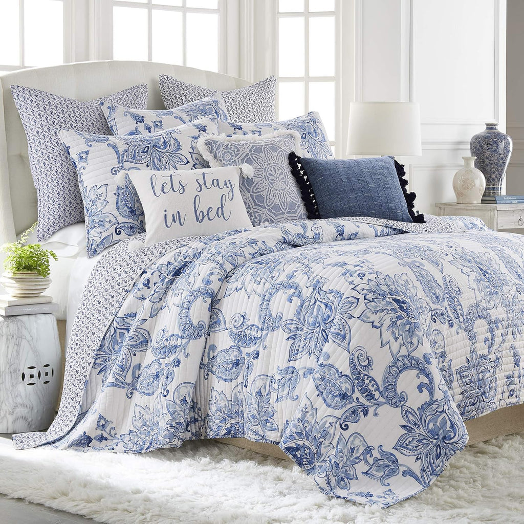 Bennett Mini Medallions Quilted Euro Pillow Shams Set of 2