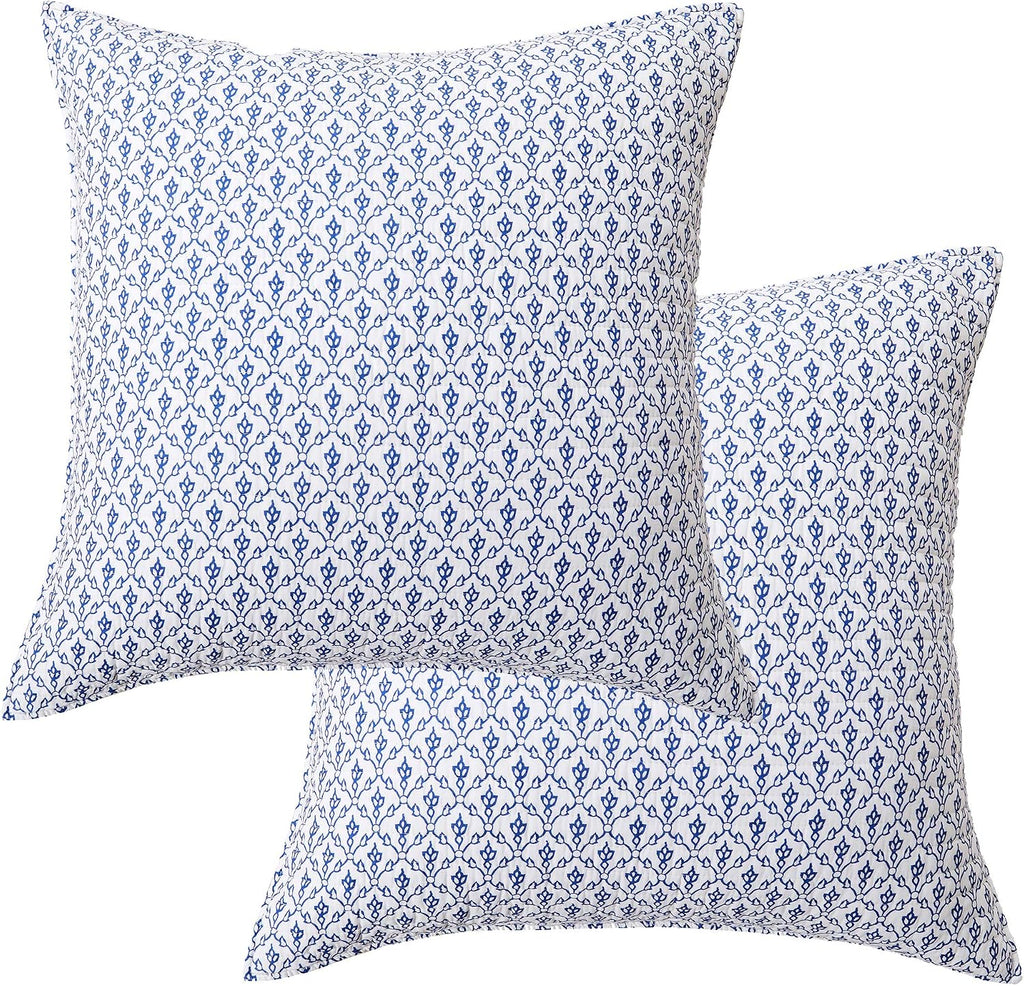 Bennett Mini Medallions Quilted Euro Pillow Shams Set of 2