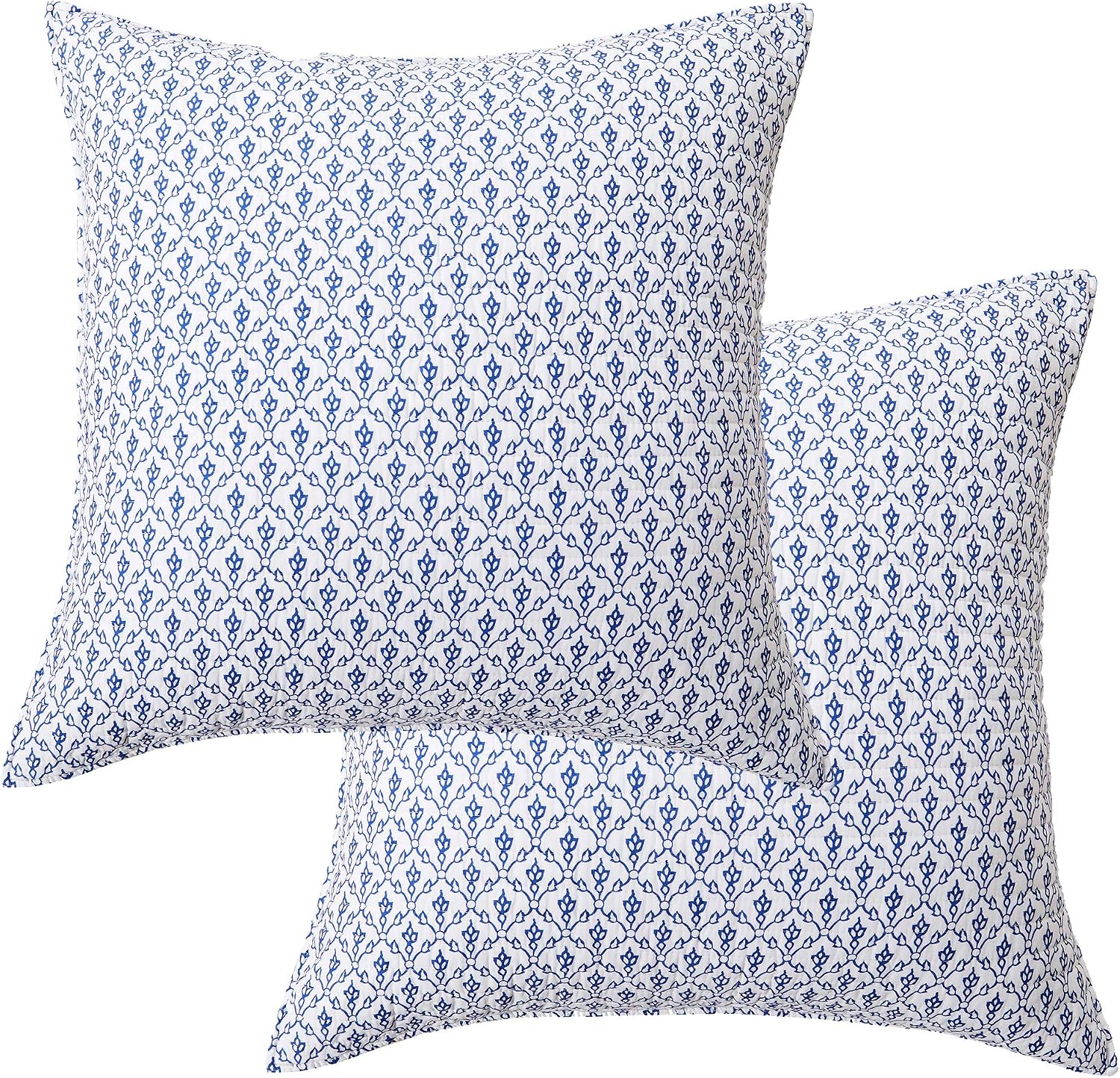 Bennett Mini Medallions Quilted Euro Pillow Shams Set of 2