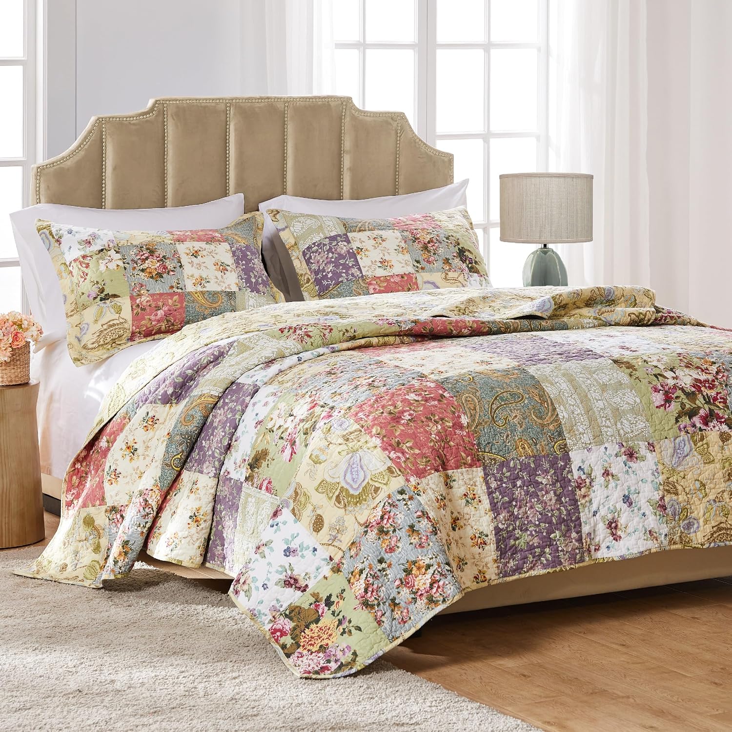 Patchwork Cotton Queen Quilt Set