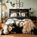 Midnight Bloom Queen Cotton Duvet Set