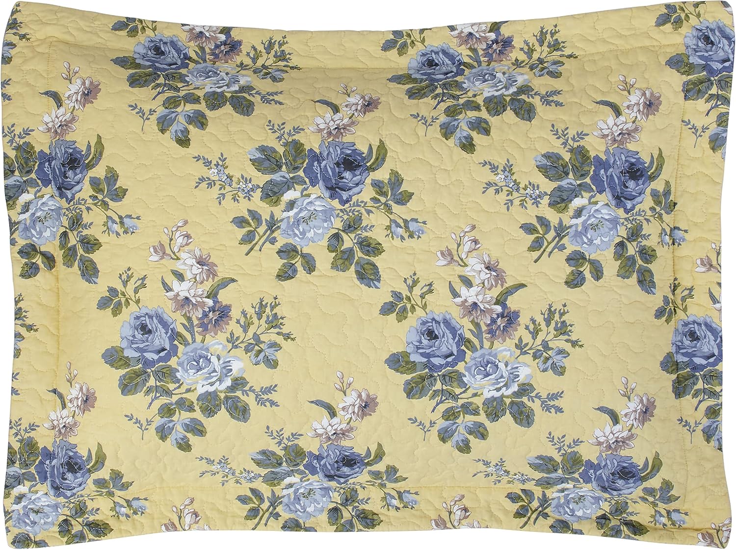 Yellow Reversible Cotton King Quilt Set